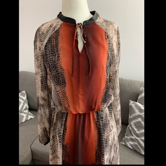 Nine WEst Snake Skin Print Midi Dress - Picture 2 of 3